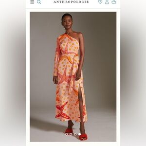 Farm x Anthropologie One-Shoulder Starfish‎ Maxi Dress